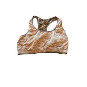 Danskin sports bra sz large grey racerback wire free seamless